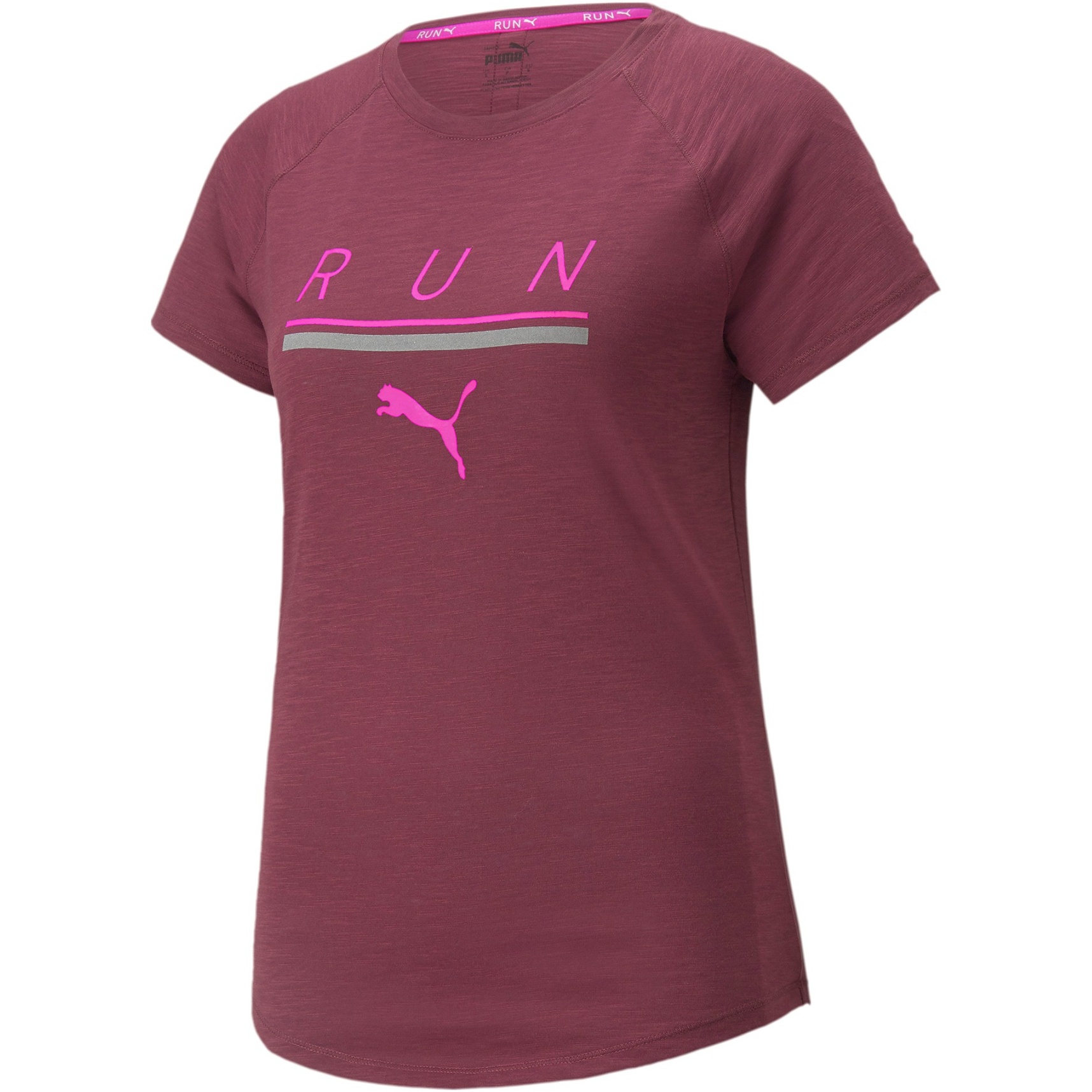 Produktbild von Puma 5K Logo Damen Lauf-T-Shirt - Grape Wine