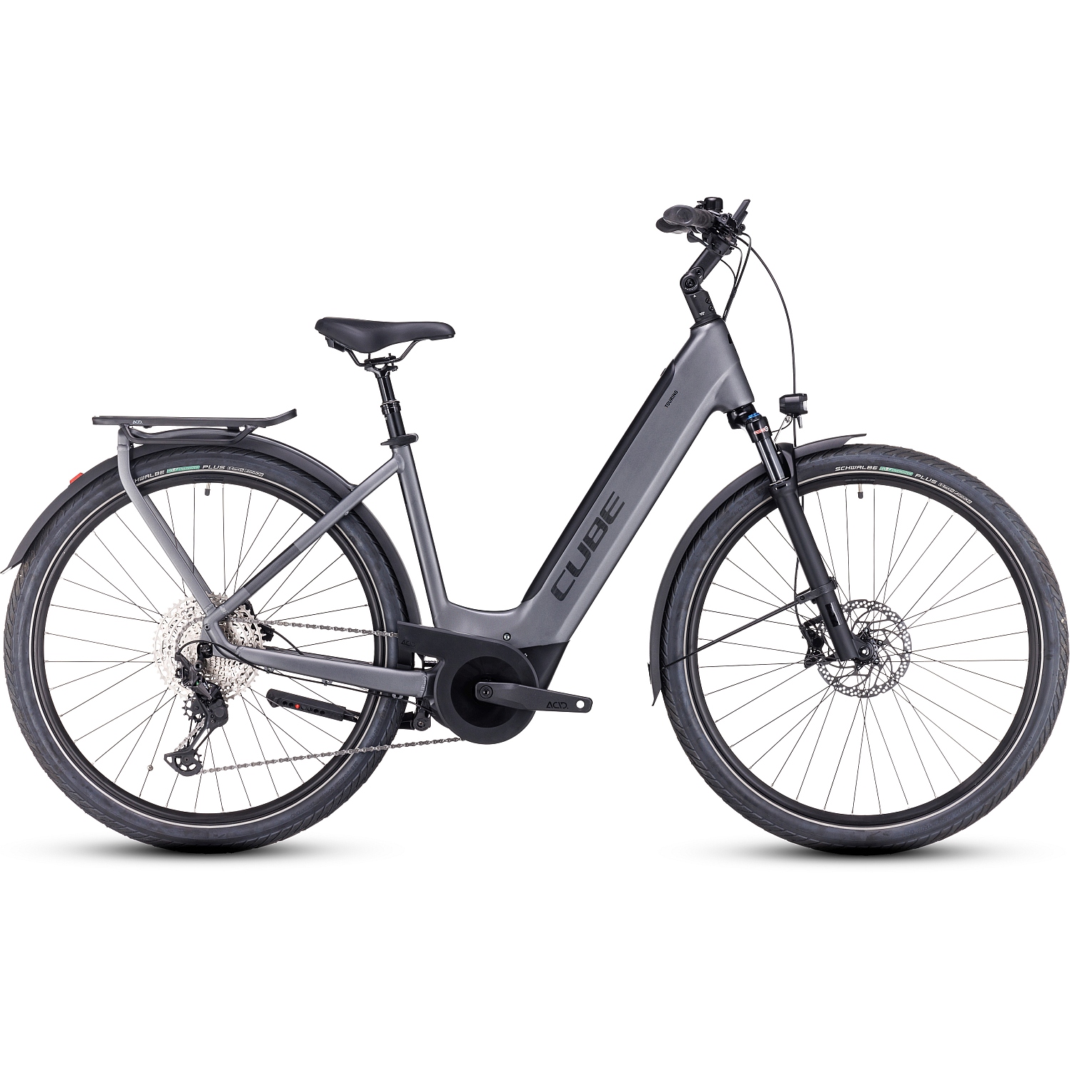 Picture of CUBE TOURING HYBRID EXC 625 - Easy Entry Electric Touring Bike - 2023 - grey / metal