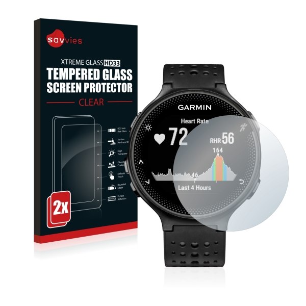 Productfoto van Bedifol Savvies® HD33 Glass Screen Protector for Garmin Forerunner 235 (2 Pcs.)
