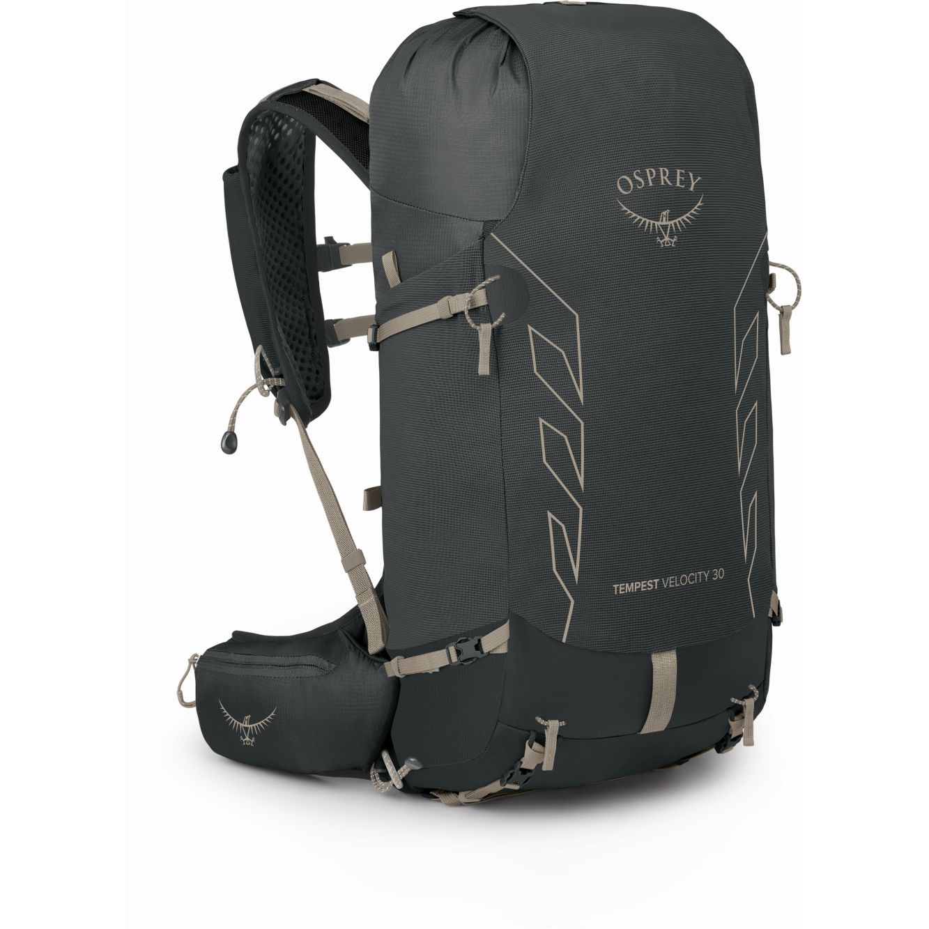 Picture of Osprey Tempest Velocity 30 Women&#039;s Backpack - Dark Charcoal/Chiru Tan - XS/S