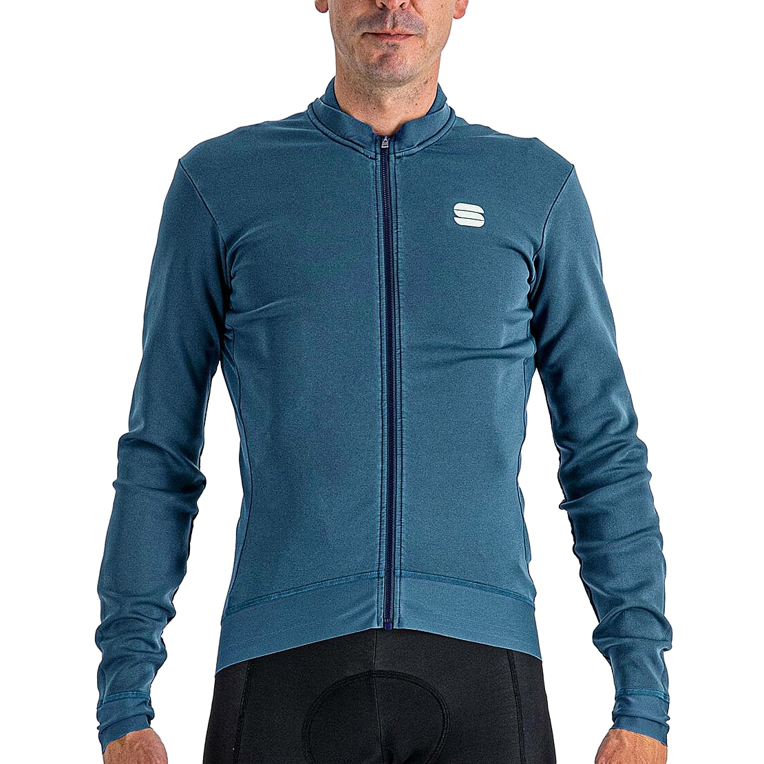 Picture of Sportful Monocrom Thermal Jersey Men - 435 Blue Sea