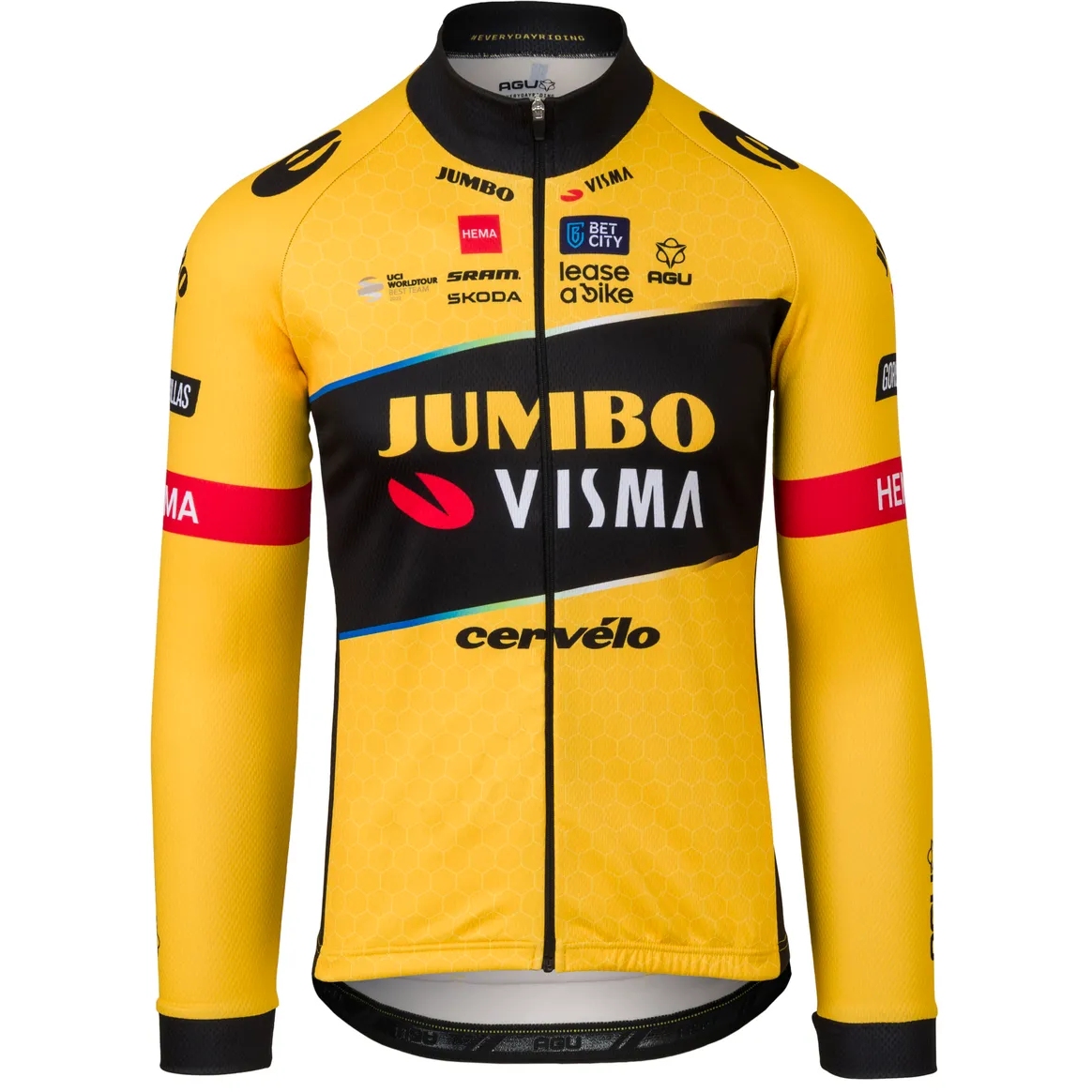 Picture of AGU Team Jumbo-Visma Replica Long Sleeve Jersey - yellow