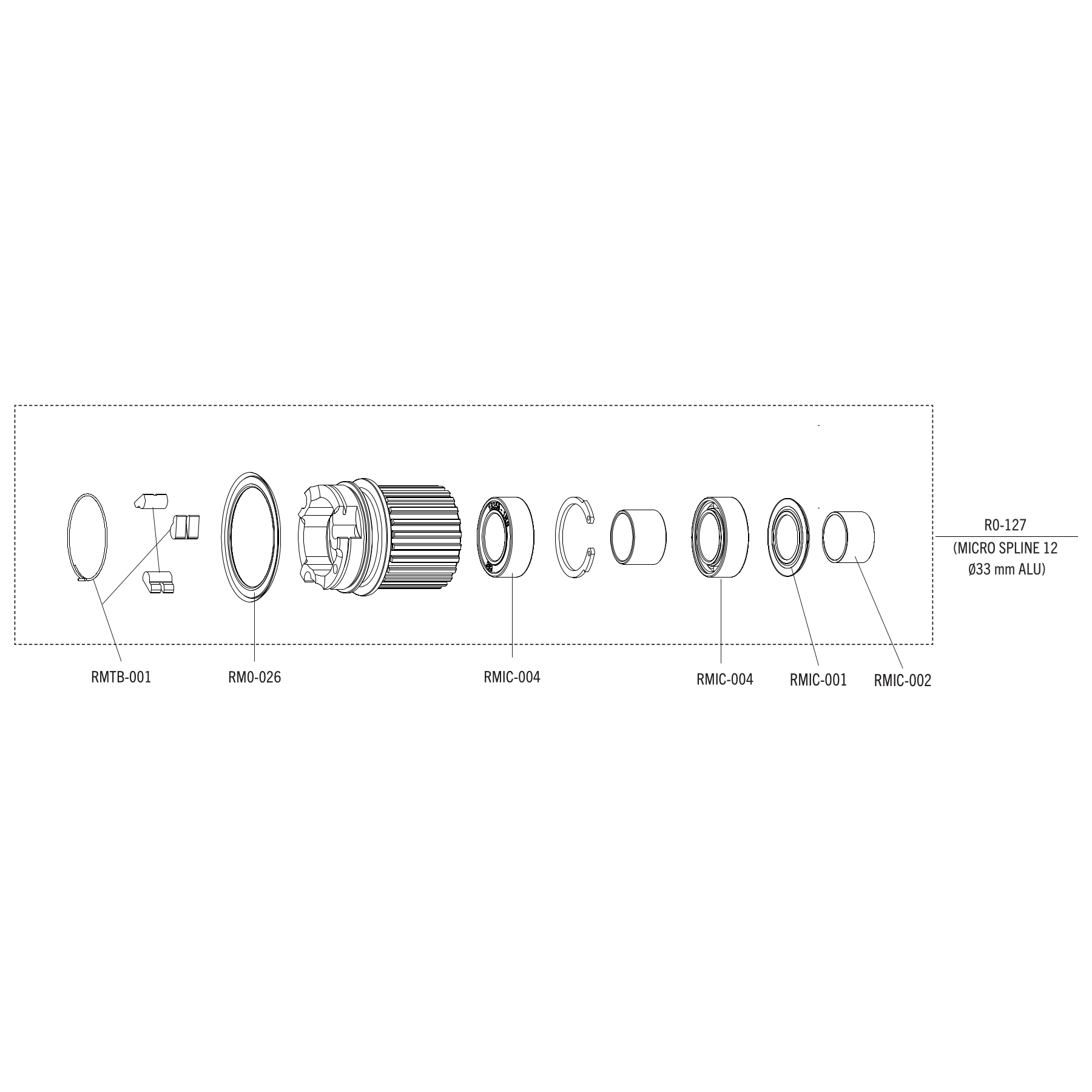 Fulcrum Freewheelbody - Micro Spline | Aluminium - R0-127 | BIKE24