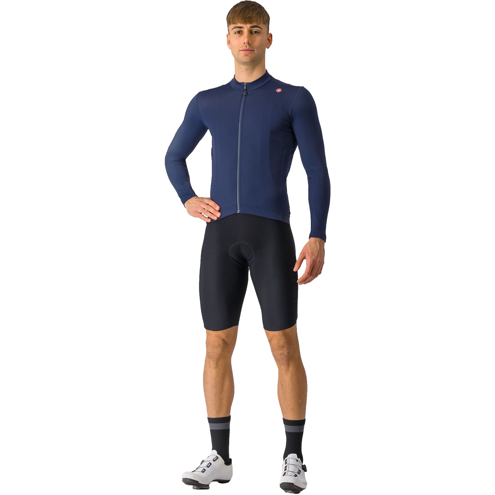 Castelli Espresso Thermal Jersey Men - belgian blue 424 | BIKE24