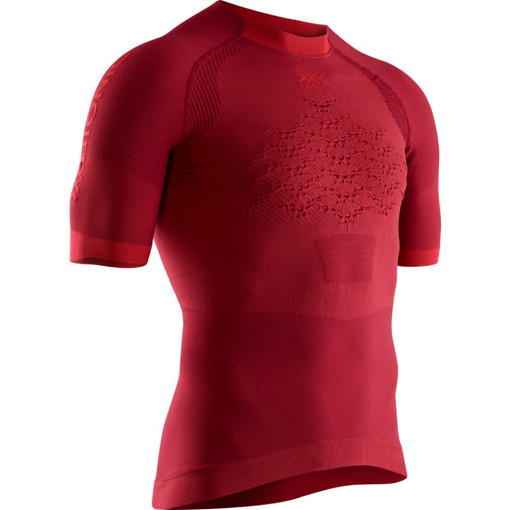 Picture of X-Bionic The Trick 4.0 Run Shirt Short Sleeves for Men - namib red/sunset orange