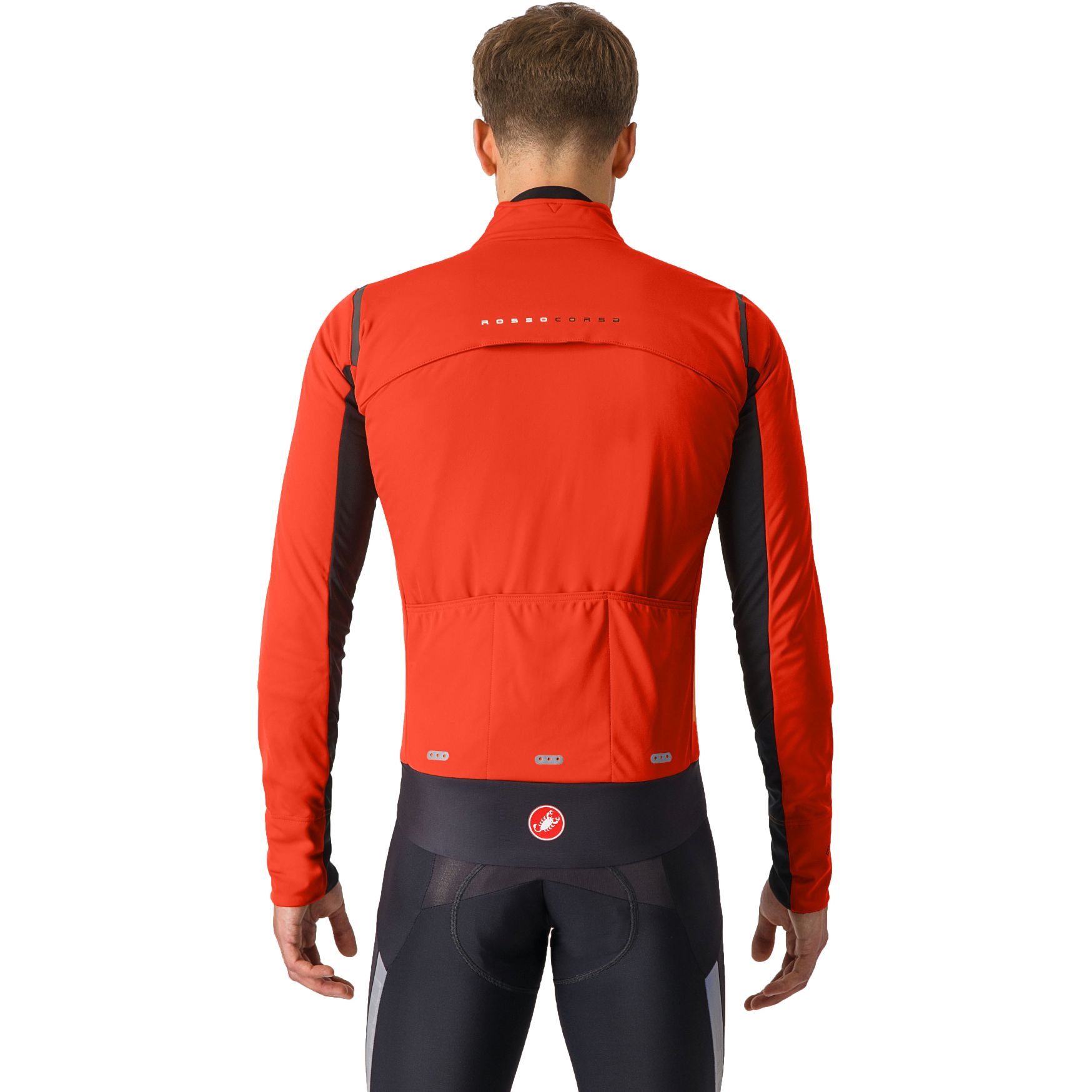 Castelli Alpha Doppio RoS Jacket Men - red ochre/black reflex