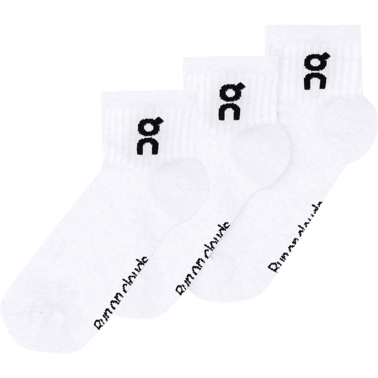 On Logo Socke Mid 3er-Pack Unisex - Weiß | BIKE24