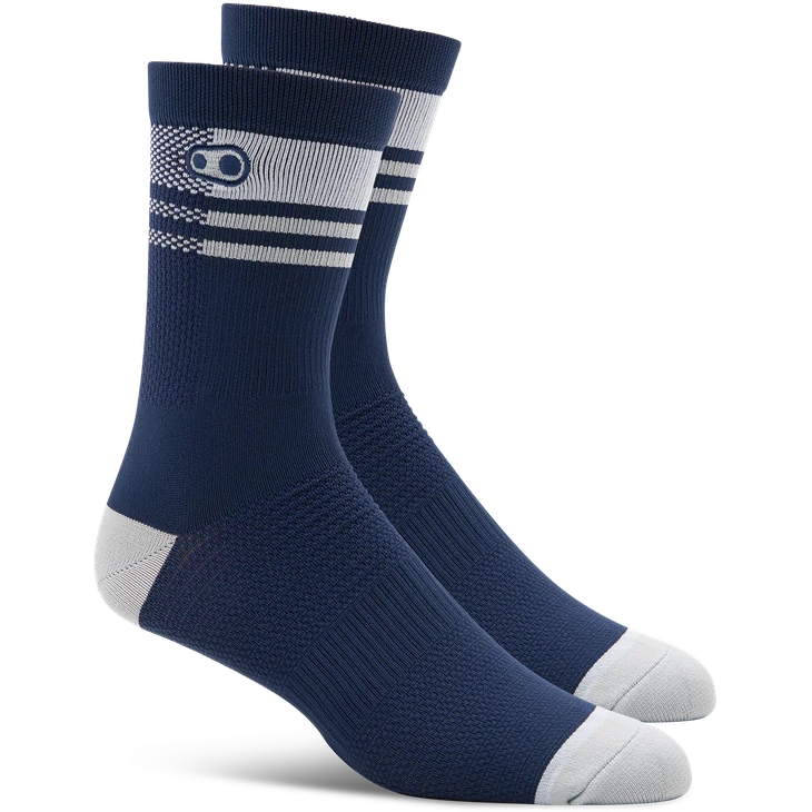 Picture of Crankbrothers Icon MTB Socks - navy blue/white