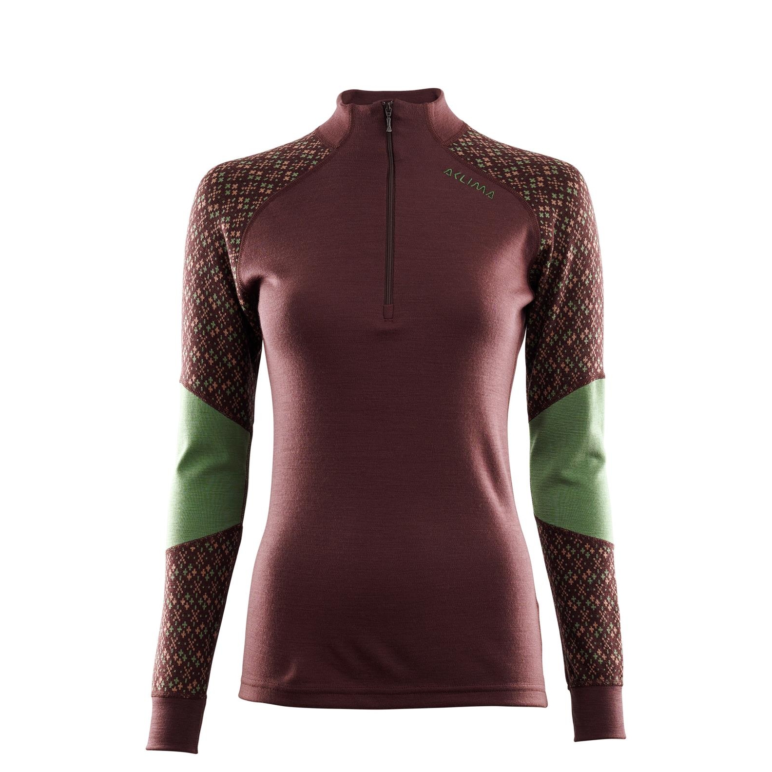 Produktbild von Aclima Designwool Glitre Damen Langarmshirt mit Reißverschluss - furu