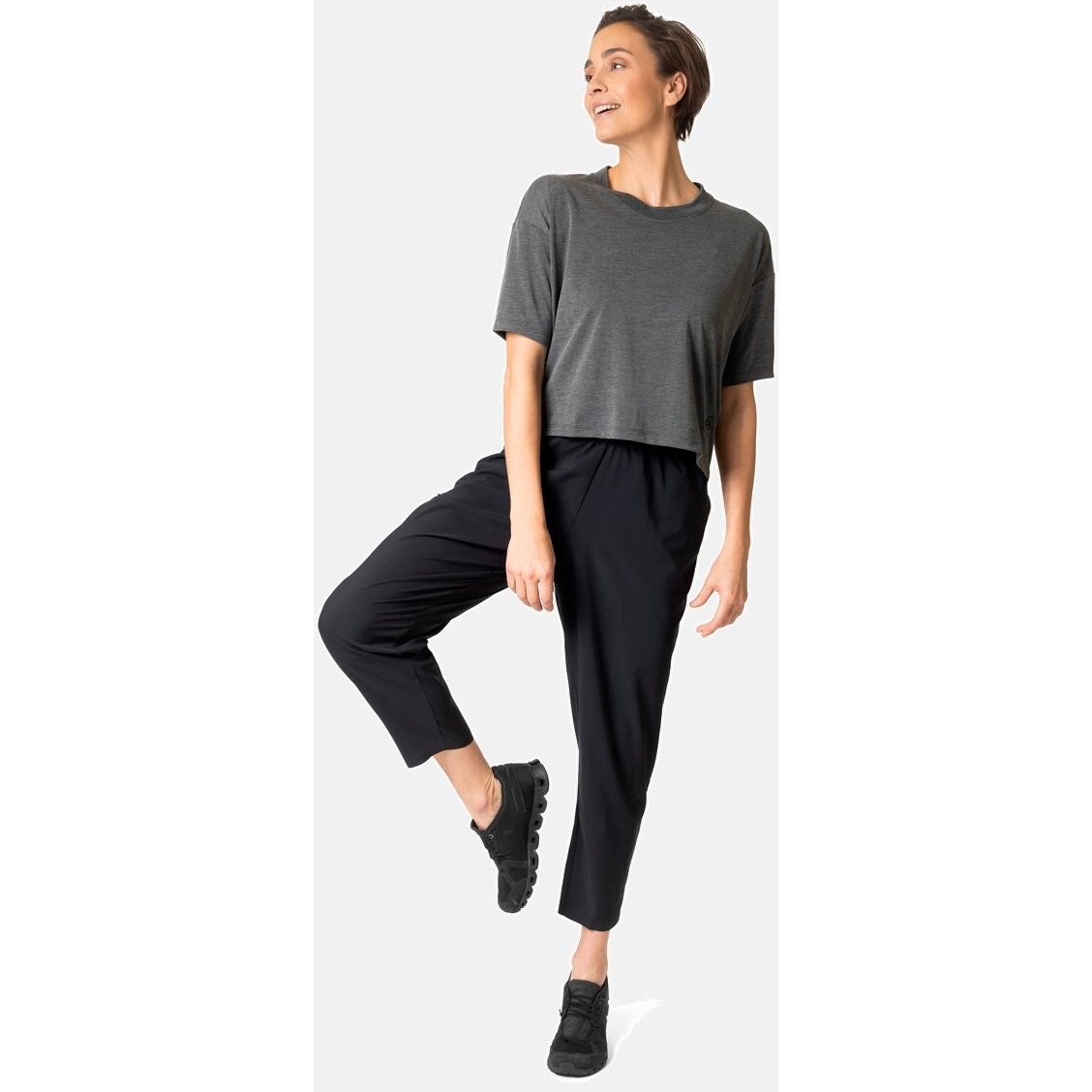 Odlo Active 365 T-Shirt mit Naturfasern Damen - black melange