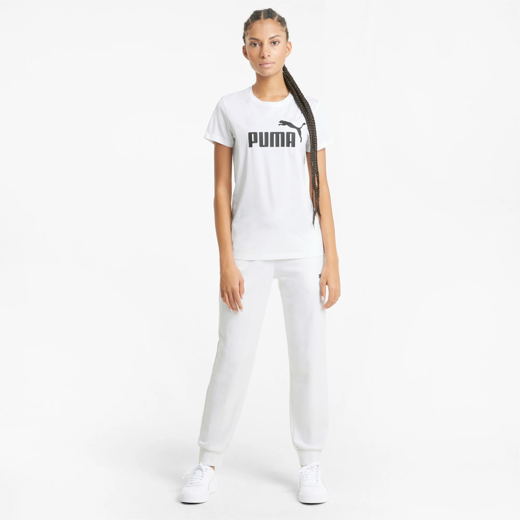 Damen Logo Puma BIKE24 Puma | - T-Shirt Essentials White