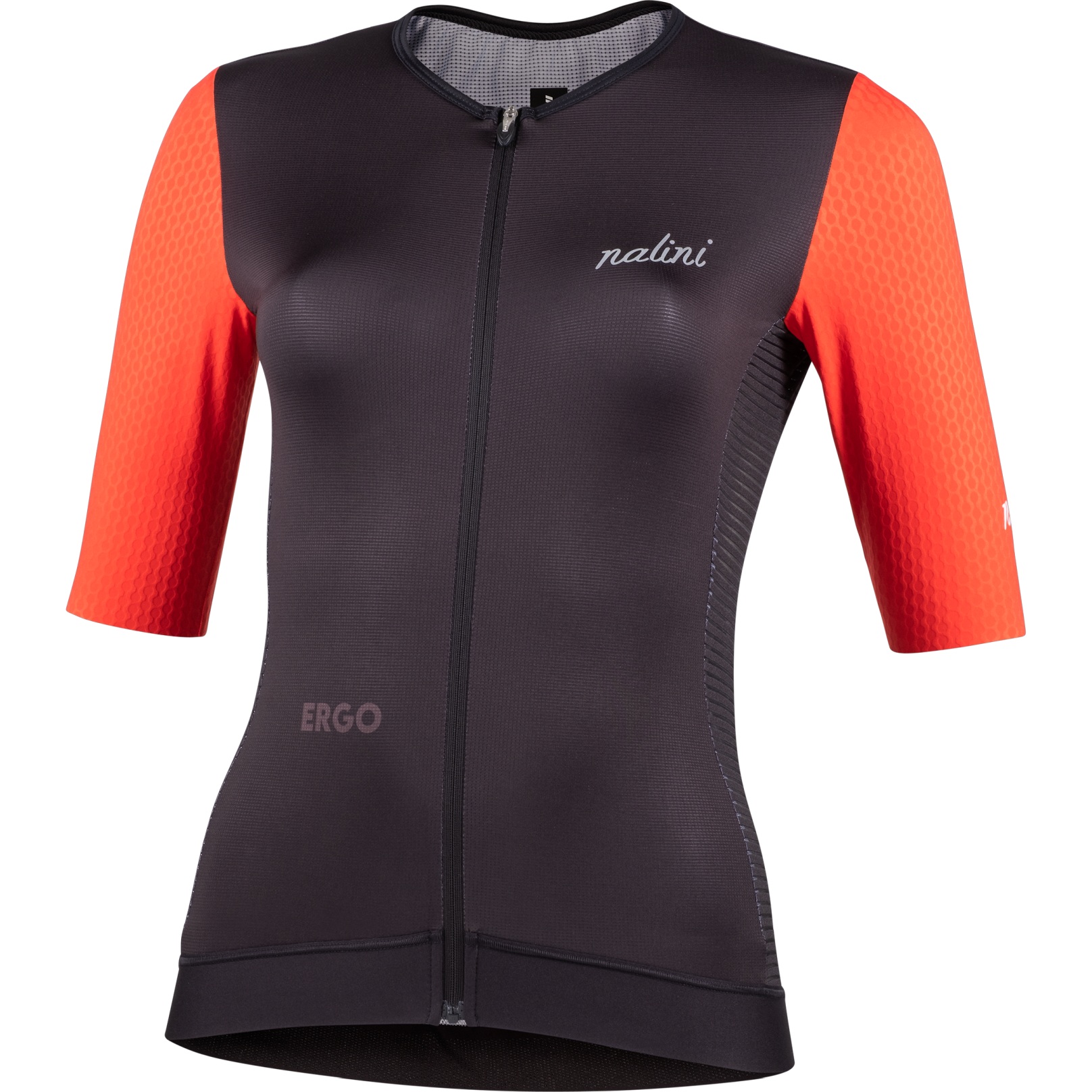 Productfoto van Nalini Laser Dames Fietsshirt met Korte Mouwen - zwart/coral 4000