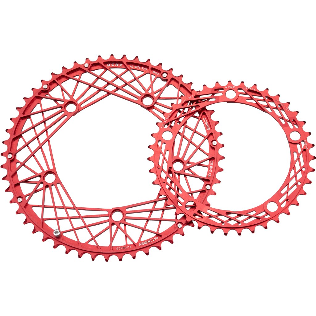 Picture of KCNC K4 Cobweb II Road Chainring 130mm - red