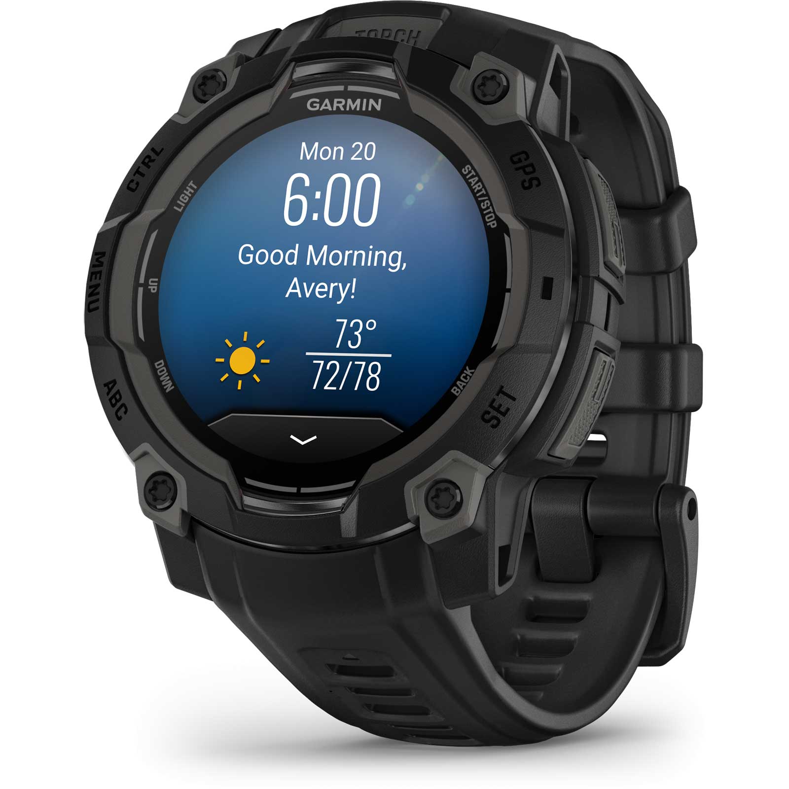 Garmin Instinct 3 AMOLED GPS Smartwatch - 45mm - Black