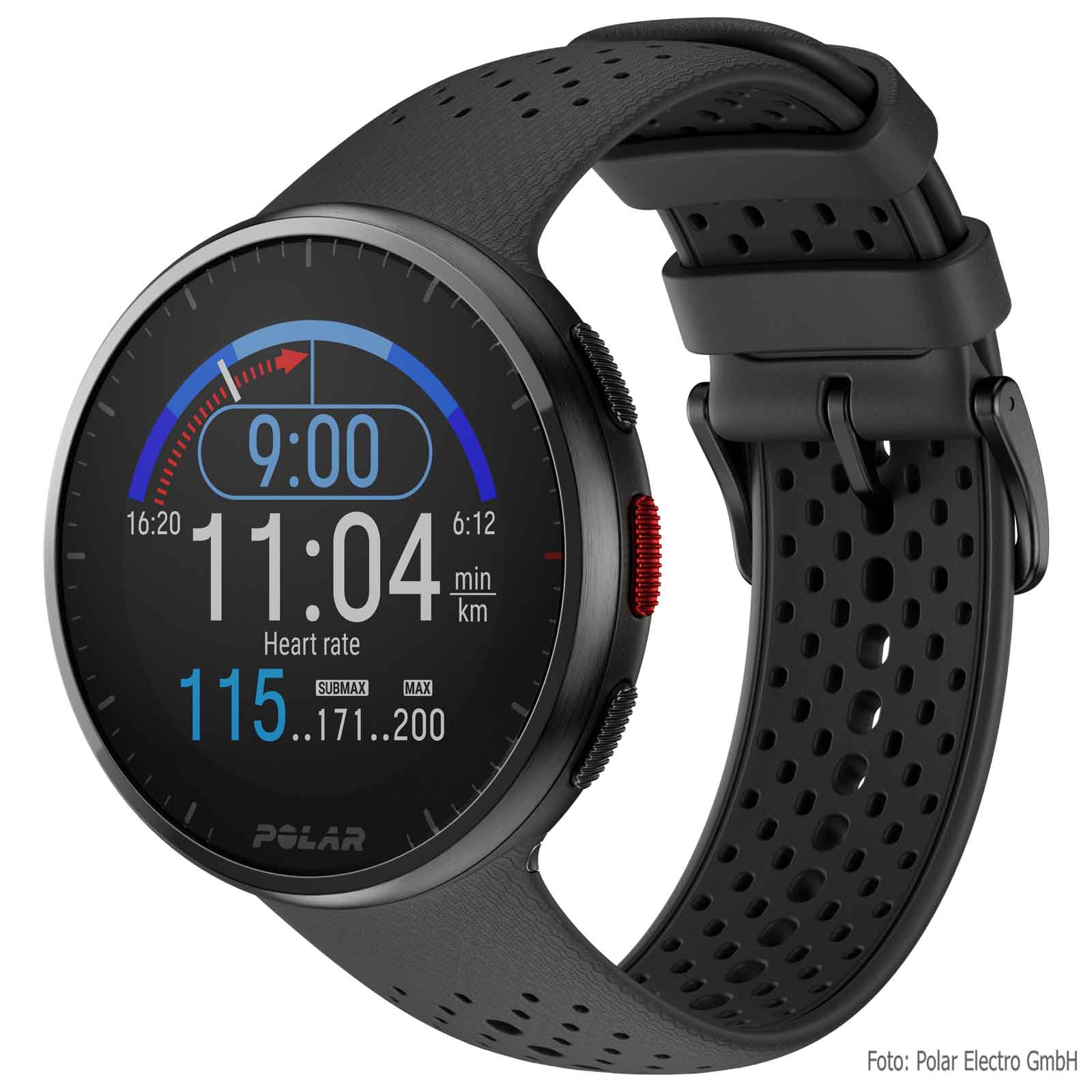 Productfoto van Polar Pacer Pro GPS Running Watch - Carbon Gray