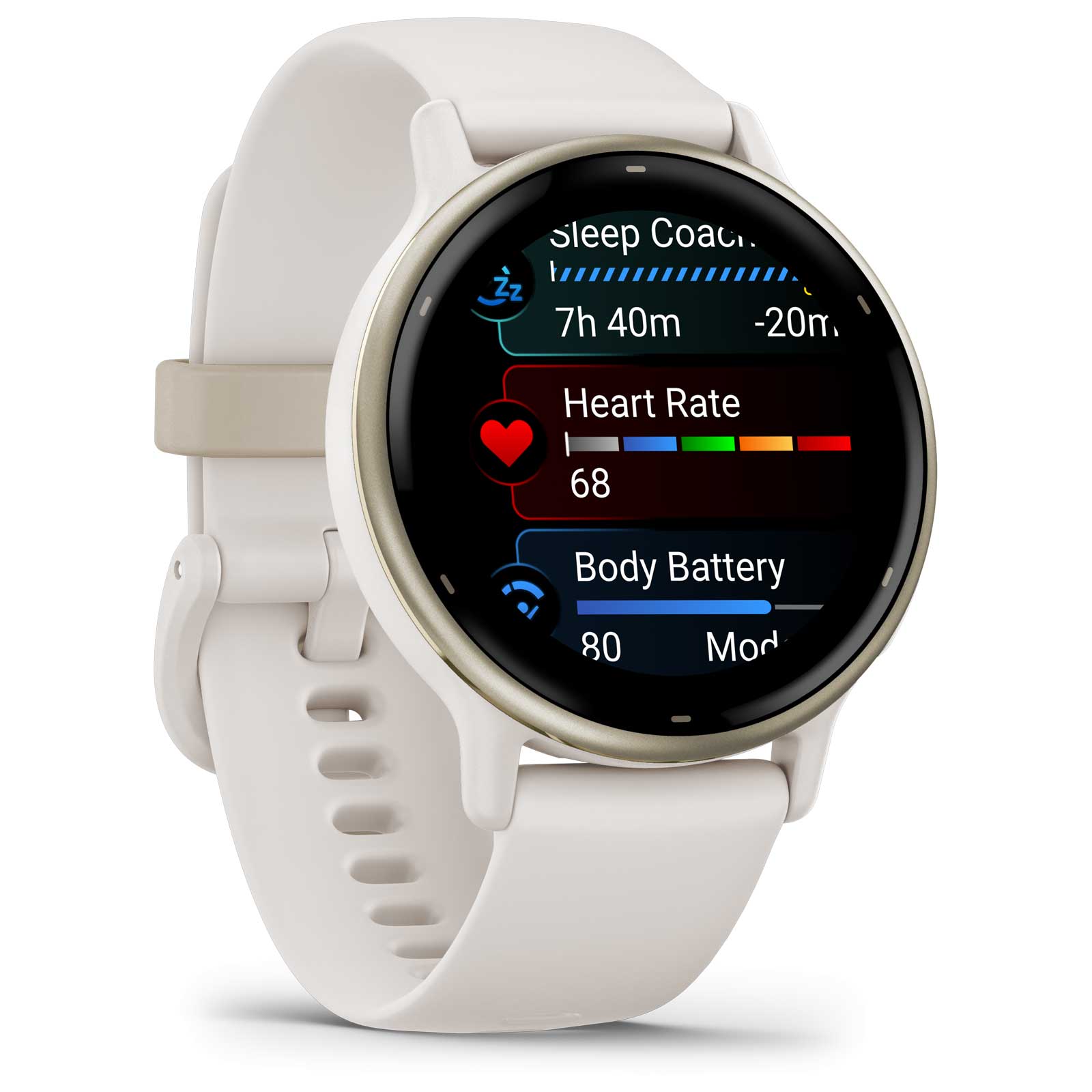 Garmin vivoactive 5 GPS Smartwatch - Ivory/Cream Gold | BIKE24