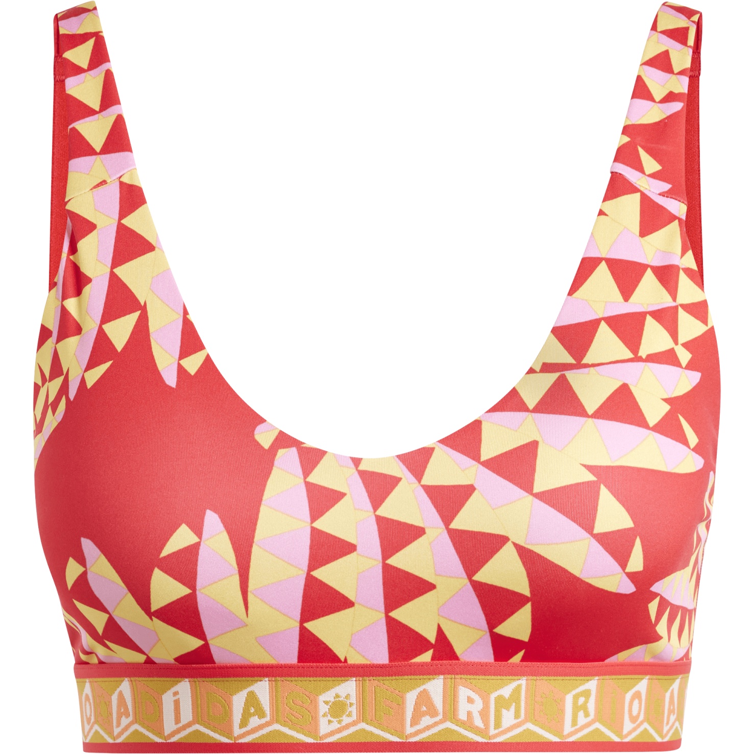 Image of adidas x FARM Rio Medium-Support Sports Bra Women - Cup size A-C - tomato/spring yellow IN3751