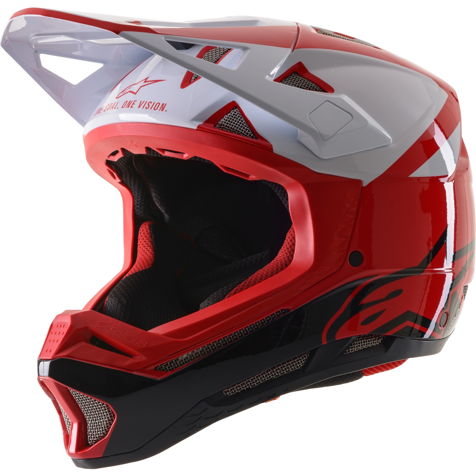 Image of Alpinestars Missile Pro Helmet - Cosmos - red/white glossy