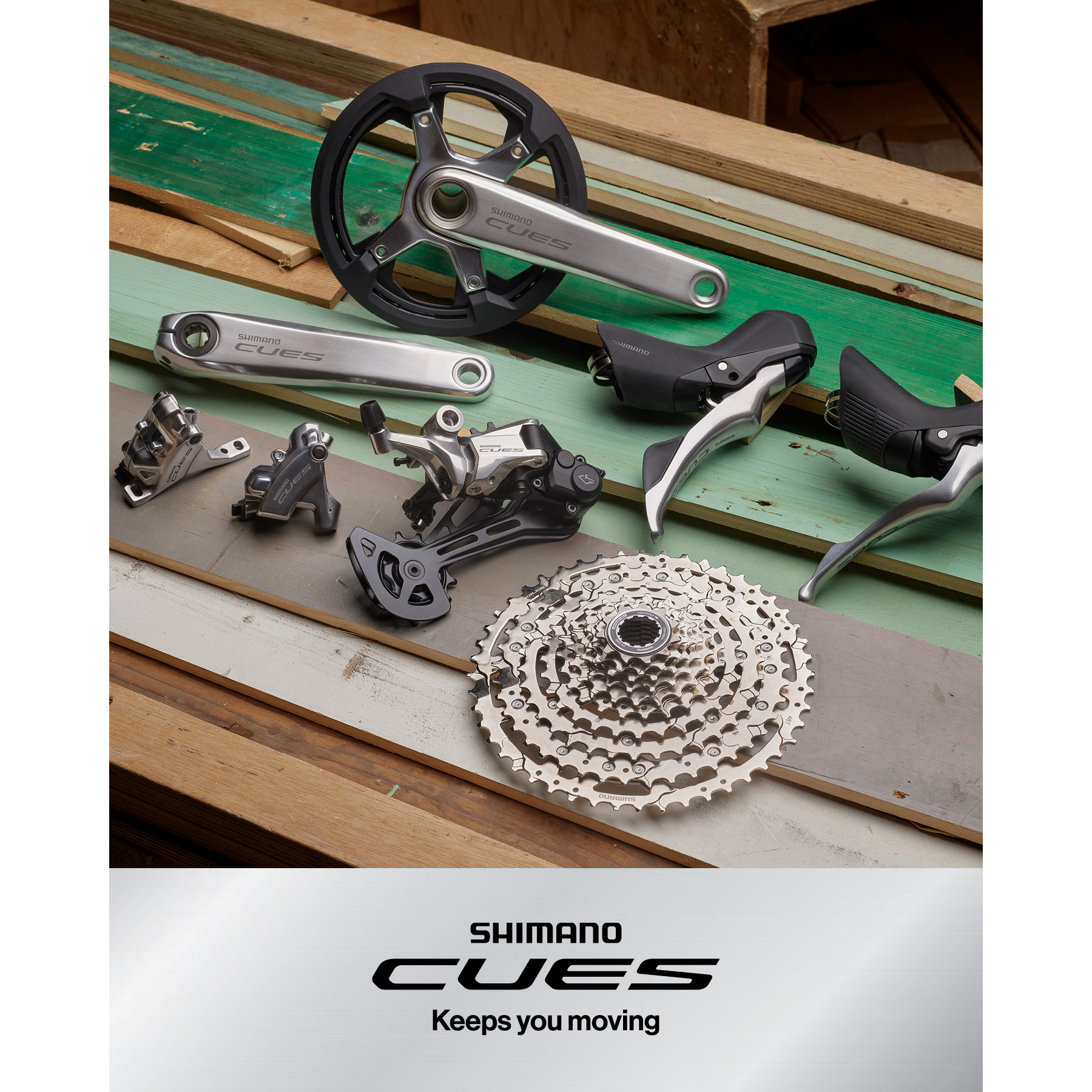 Shimano CUES FC-U6030-1 Kampisarja - 9/10/11-vaihteinen | Polished