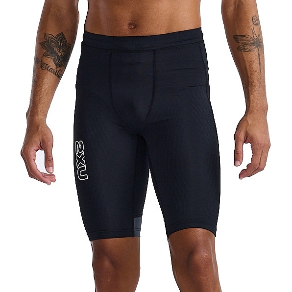 Picture of 2XU Light Speed React Compression Shorts Men - black/white reflective