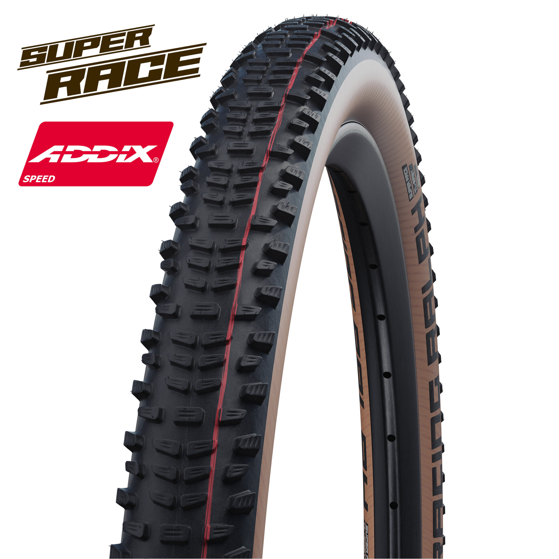 Picture of Schwalbe Racing Ralph Evolution MTB Folding Tire - AddixSpeed - SuperRace - TLEasy - 29x2.25 Inches - Transparent-Skin