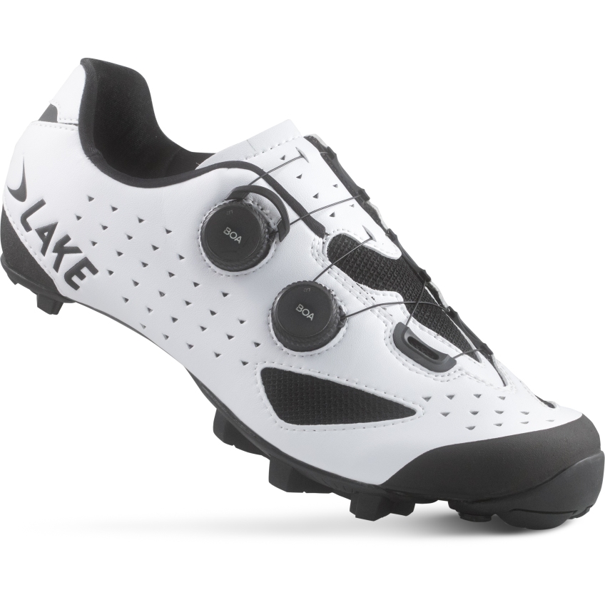 Picture of Lake MX238-X Wide Gravel Shoes Men - Clarino Microfiber - white/black