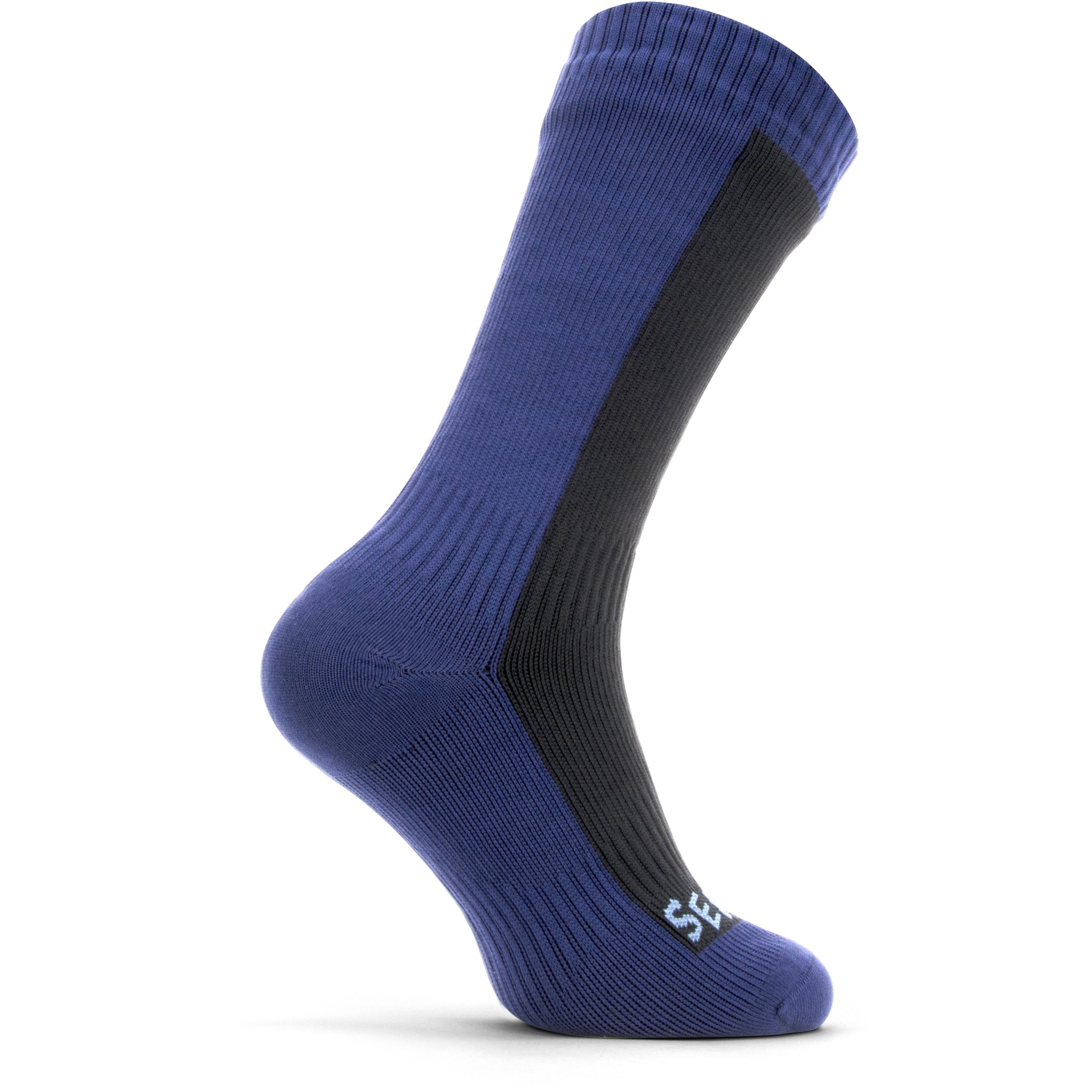 SealSkinz Starston Waterproof Cold Weather Mid Length Socks - Black/Navy  Blue