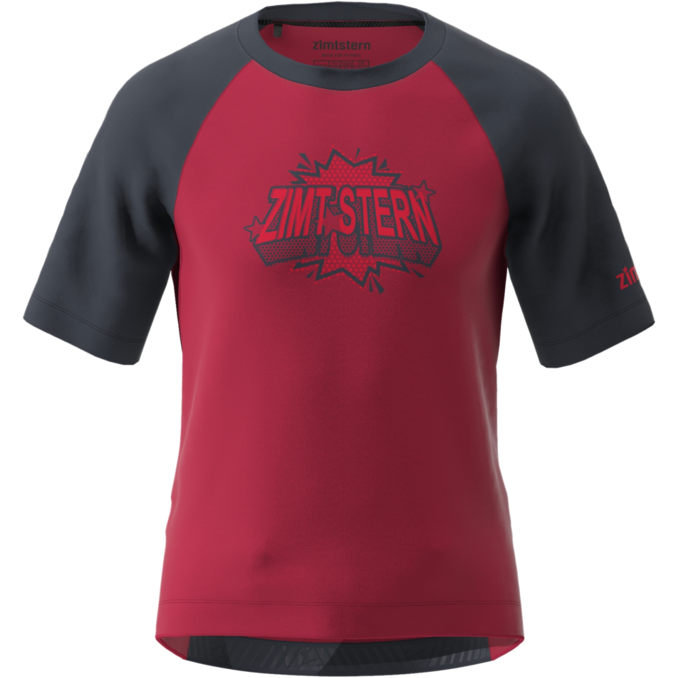 Produktbild von Zimtstern PureFlowz Kurzarm MTB-Trikot Kinder - jester red/french navy