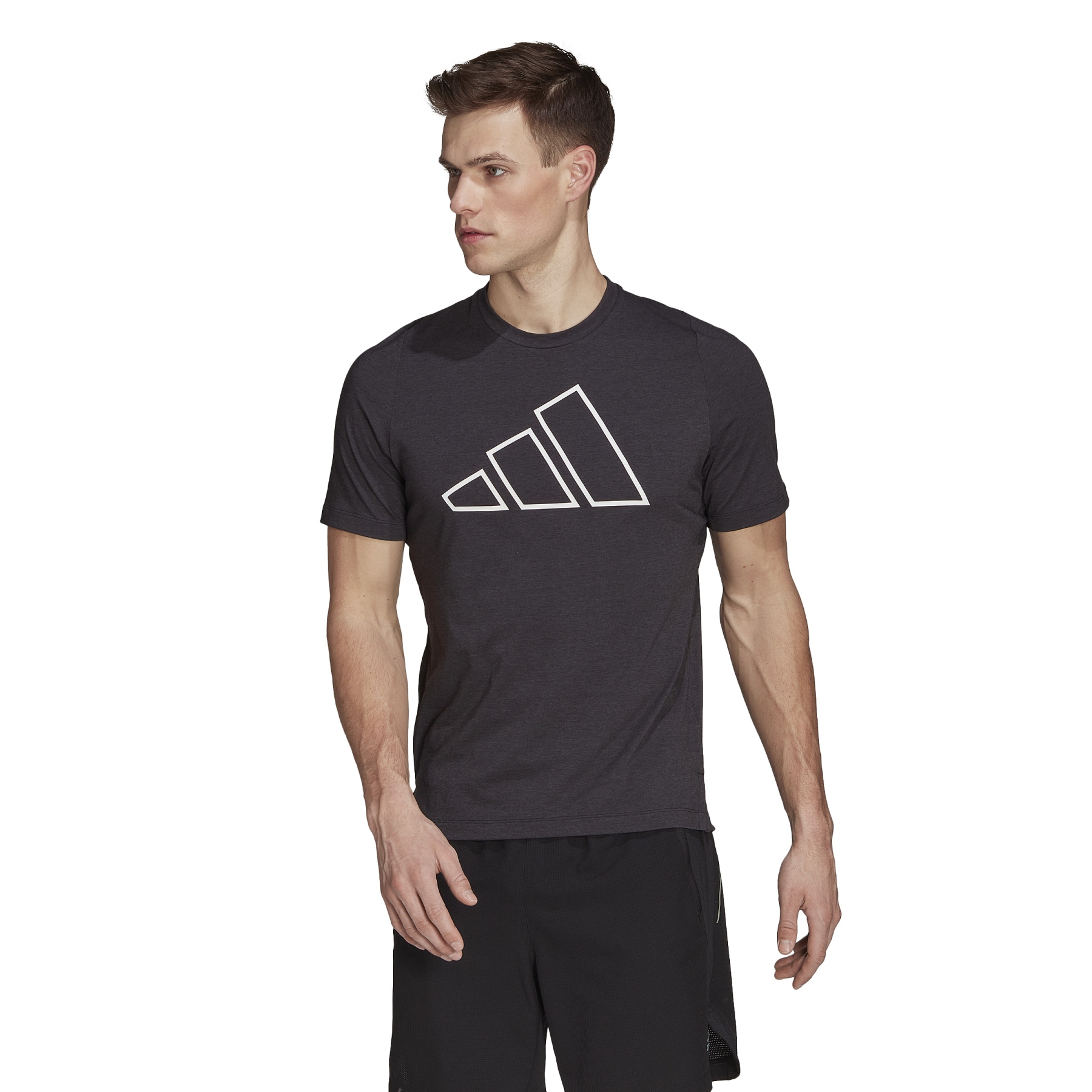 Image of adidas Men's Train Icons 3-Bar Training T-Shirt - black HK9529