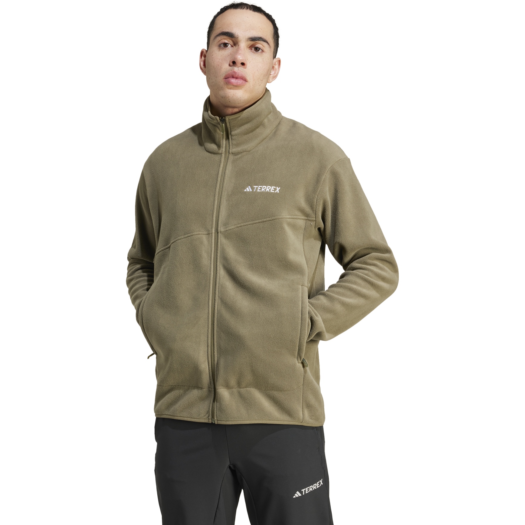adidas TERREX Multi Fleece Full-Zip Jacket Men - olive strata 