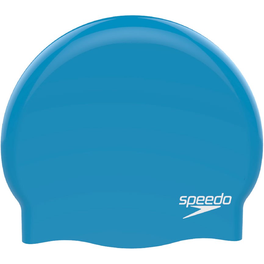 Picture of Speedo Plain Moulded Silicone Cap - blue/chrome