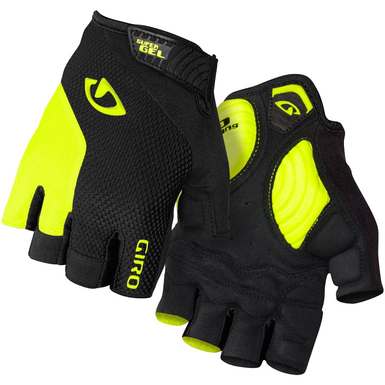 Image of Giro Strade Dure Supergel Gloves - black/highlight yellow