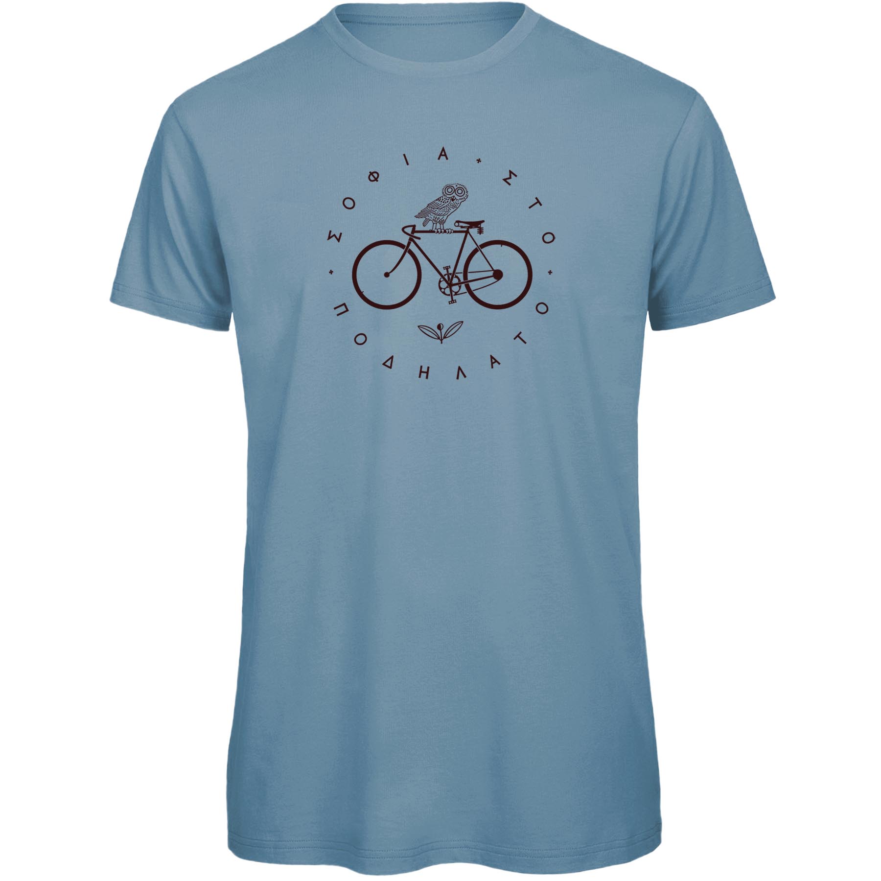 Productfoto van RTTshirts Minerva Fiets T-Shirt Heren - lichtblauw