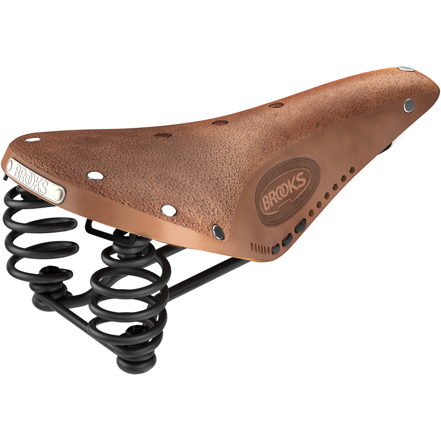 Picture of Brooks Flyer Softened Bend Leather Saddle - Dark Tan