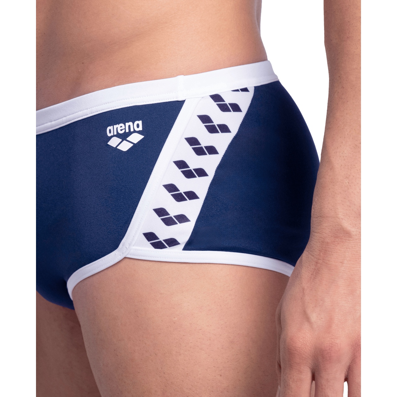 arena Performance Icons Solid Low-Waist Swim Shorts Men - Navy