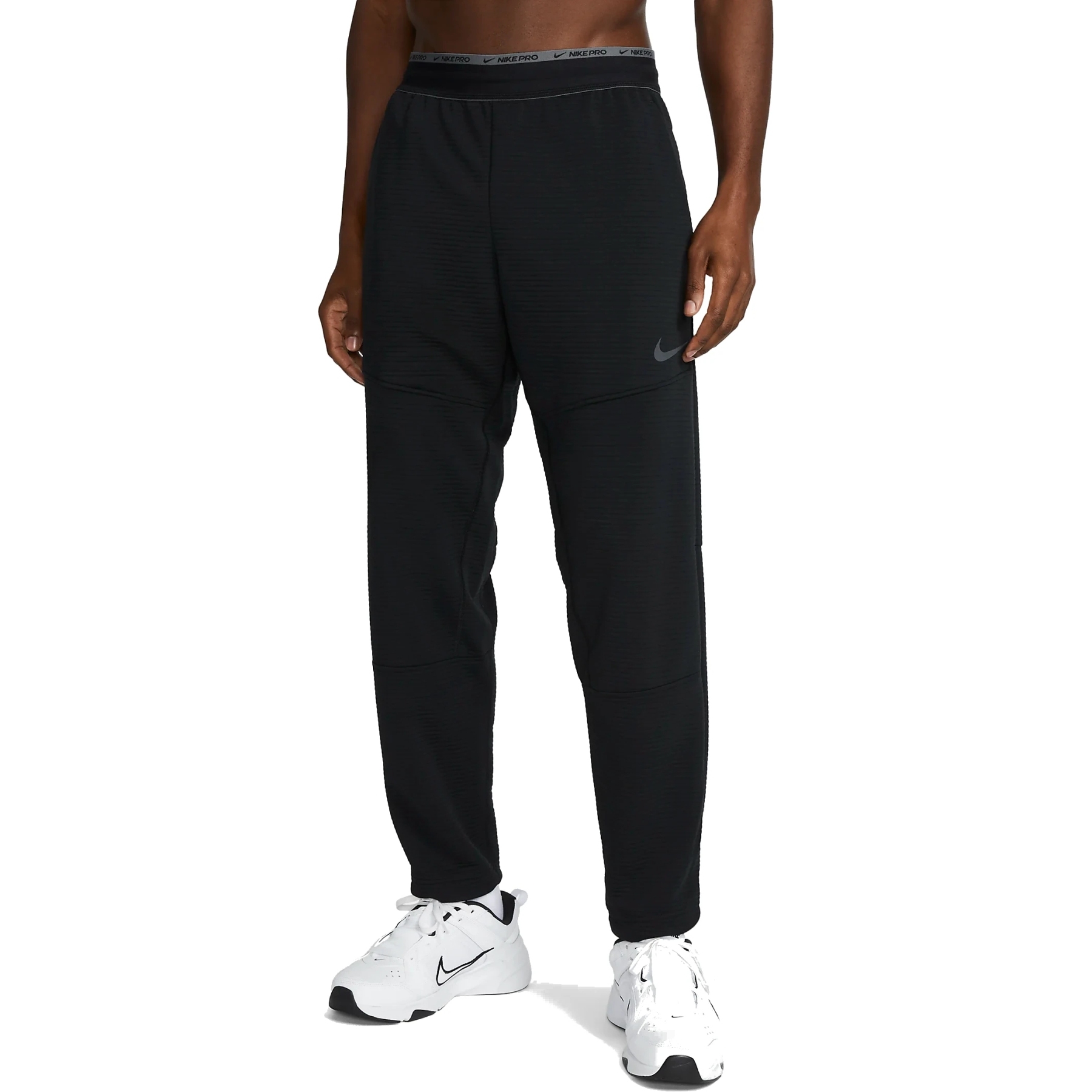 Photo produit de Nike Pantalon de Survêtement Homme - Pro Fleece Fitness - black/iron grey DV9910-010