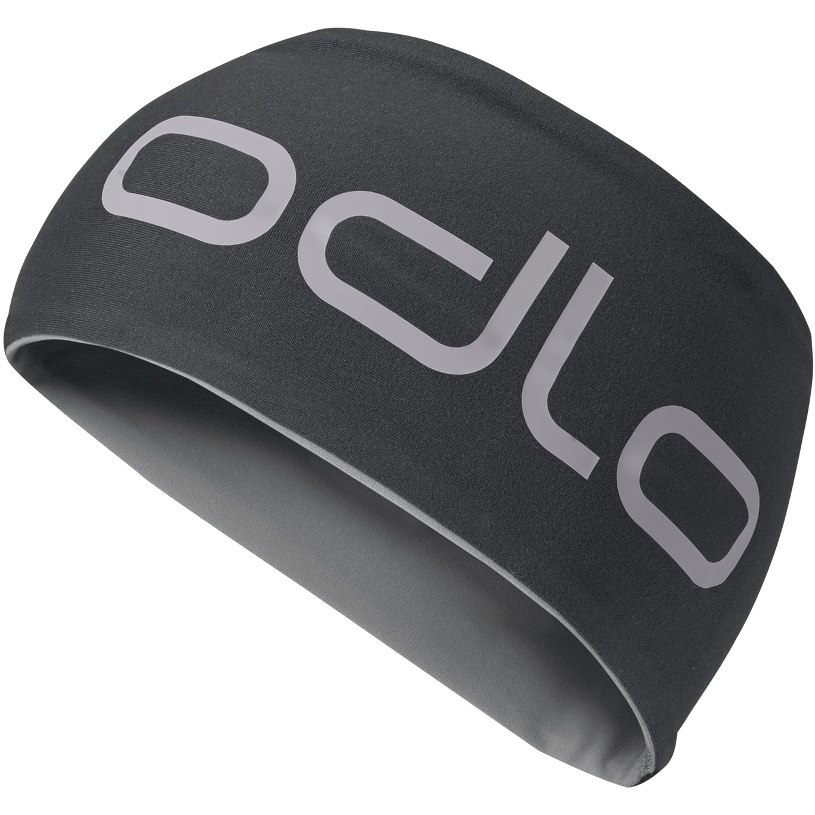 Image of Odlo Reversible Headband - black - odlo steel grey
