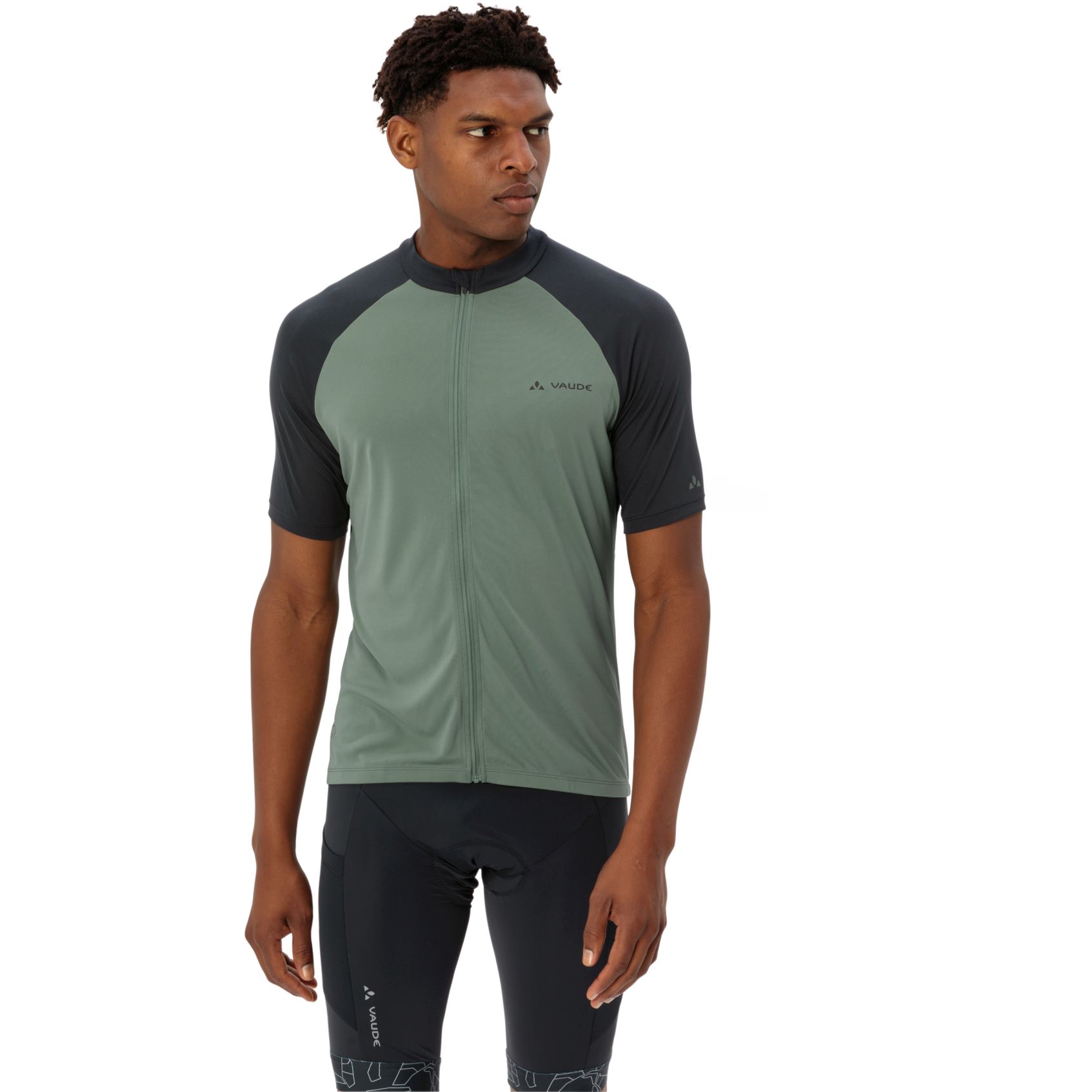 Produktbild von Vaude Matera Full Zip II Kurzarmtrikot Herren - agave