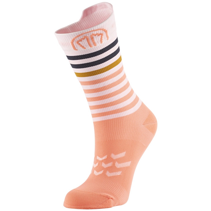 Picture of Sidas Run Anatomic Light Crew Women Running Socks - Pink/White Pink