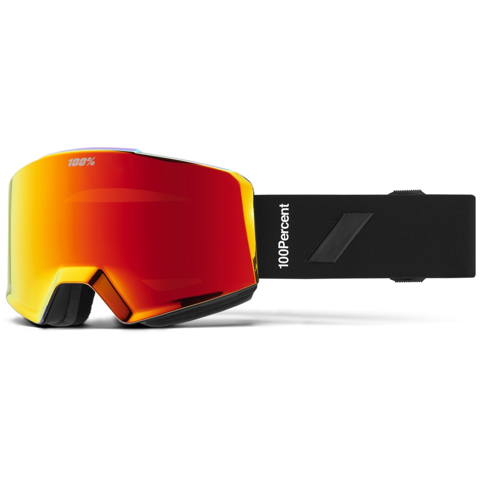 Image de 100% Lunettes de Ski - Norg - HiPER Mirror Lens - Essential Black / Vermillion - Red