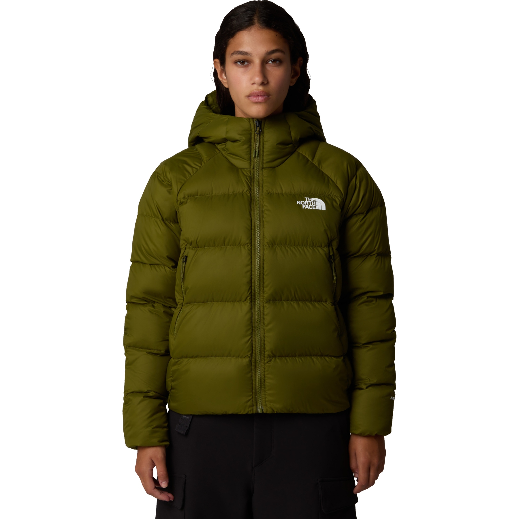 The North Face Hyalite Down Hooded Jacket Women Forest Olive BIKE24