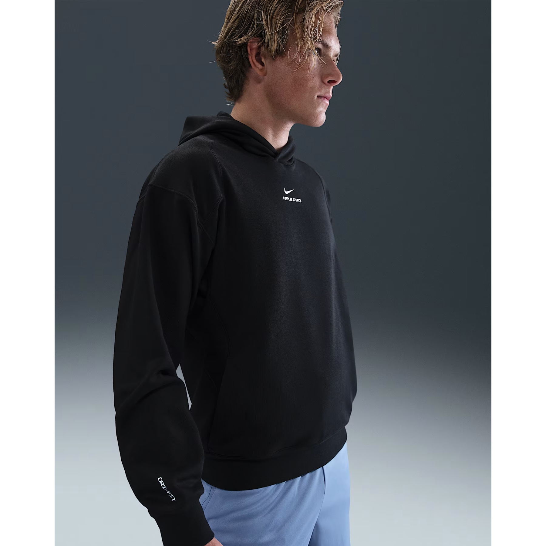 Nike Pro Mid-Layer Training-Hoodie Men - black/white IB4272-010