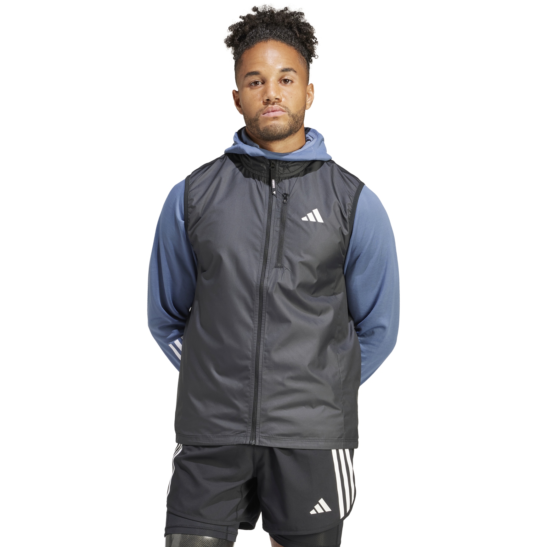 Productfoto van adidas Own the Run Windvest Heren - zwart IN1493