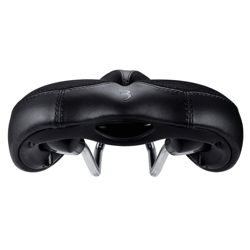 BBB ComfortPlus BSD-106 - Selle Vélo Ville Homme Position Droite, Noire, Rail Acier, Mousse Triple Densité