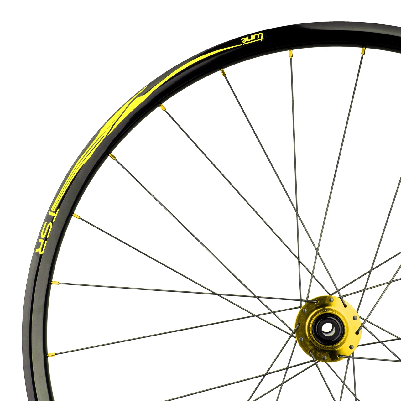 Produktbild von Tune TSR22 Disc Vorderrad - 28&quot; | KillHill CL | Standard Lager | Clincher | Centerlock | 12x100mm - 24-Loch - gold