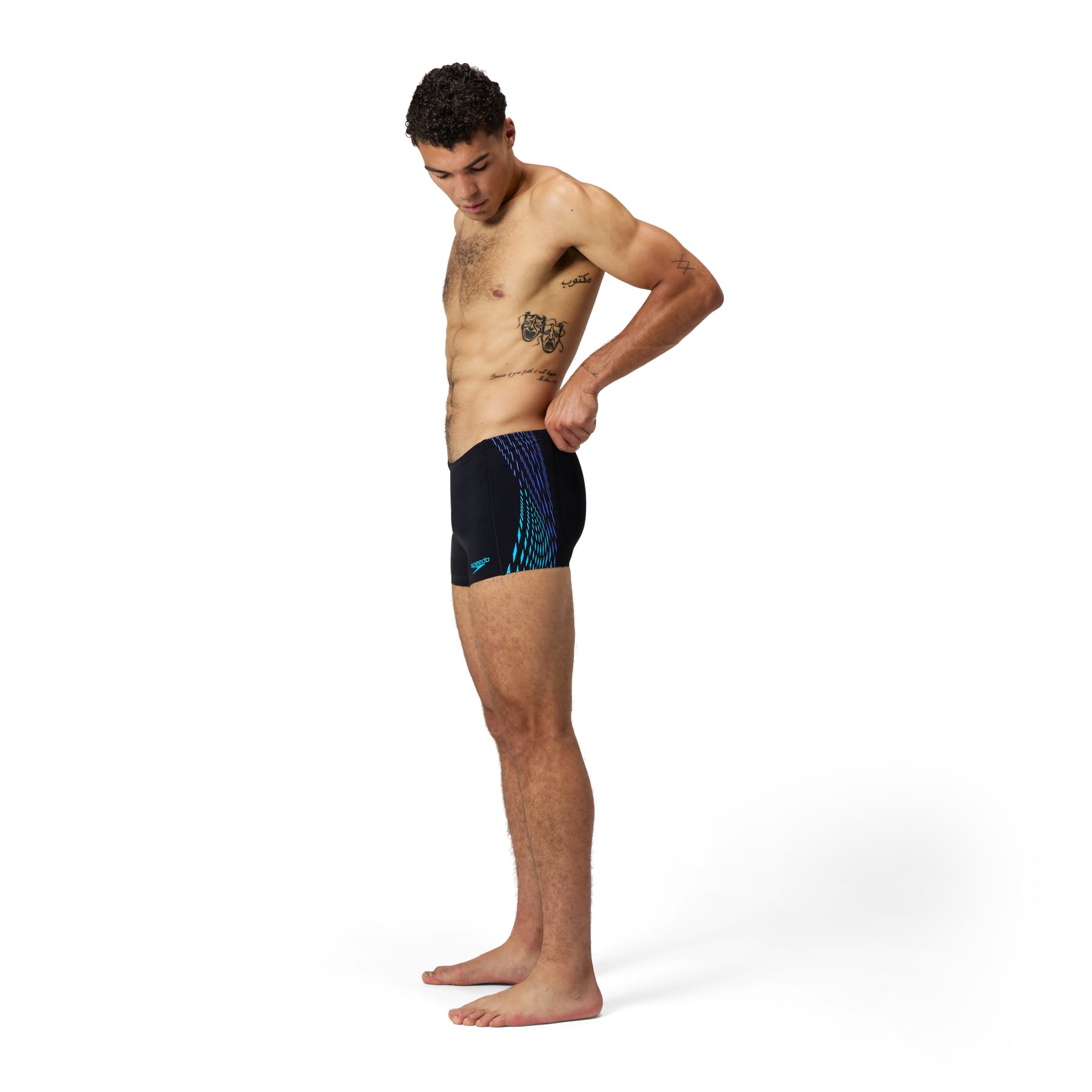Speedo Tech Panel Aquashort Men - black/cobalt pop | BIKE24