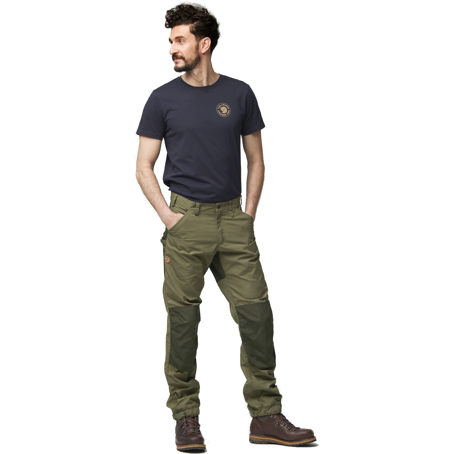 Fjällräven Greenland Trail Trousers - Regular - laurel green-deep forest