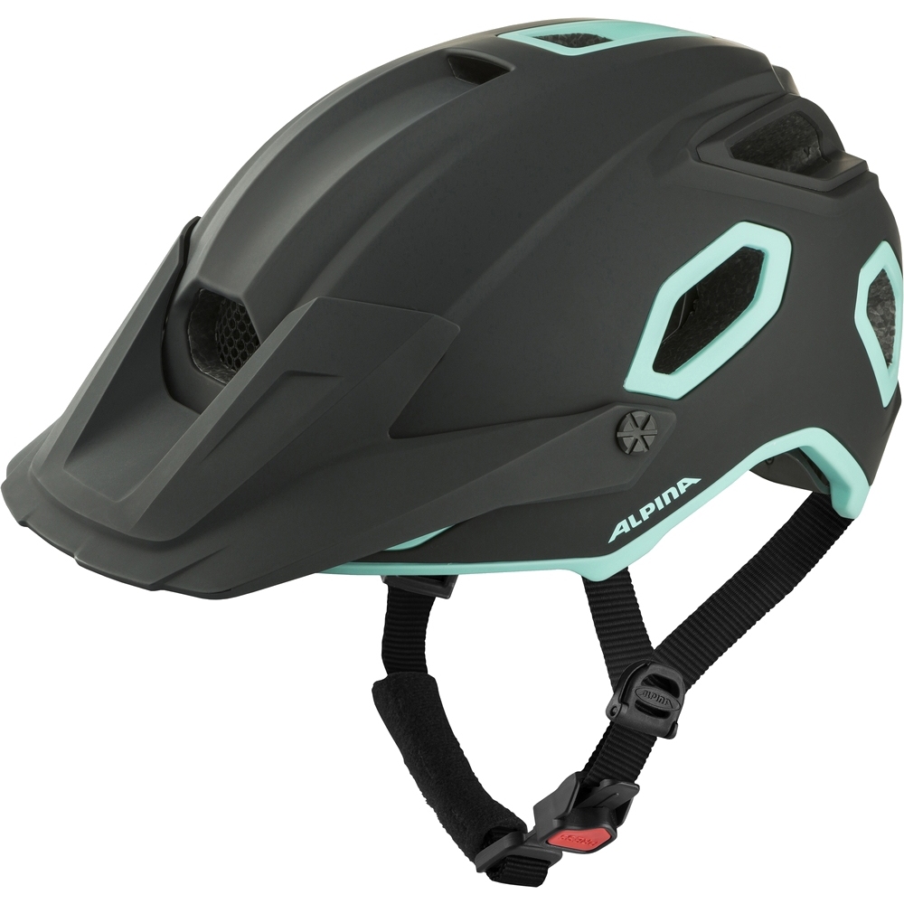 Image of Alpina Croot Mips Helmet - black-turqouise matt