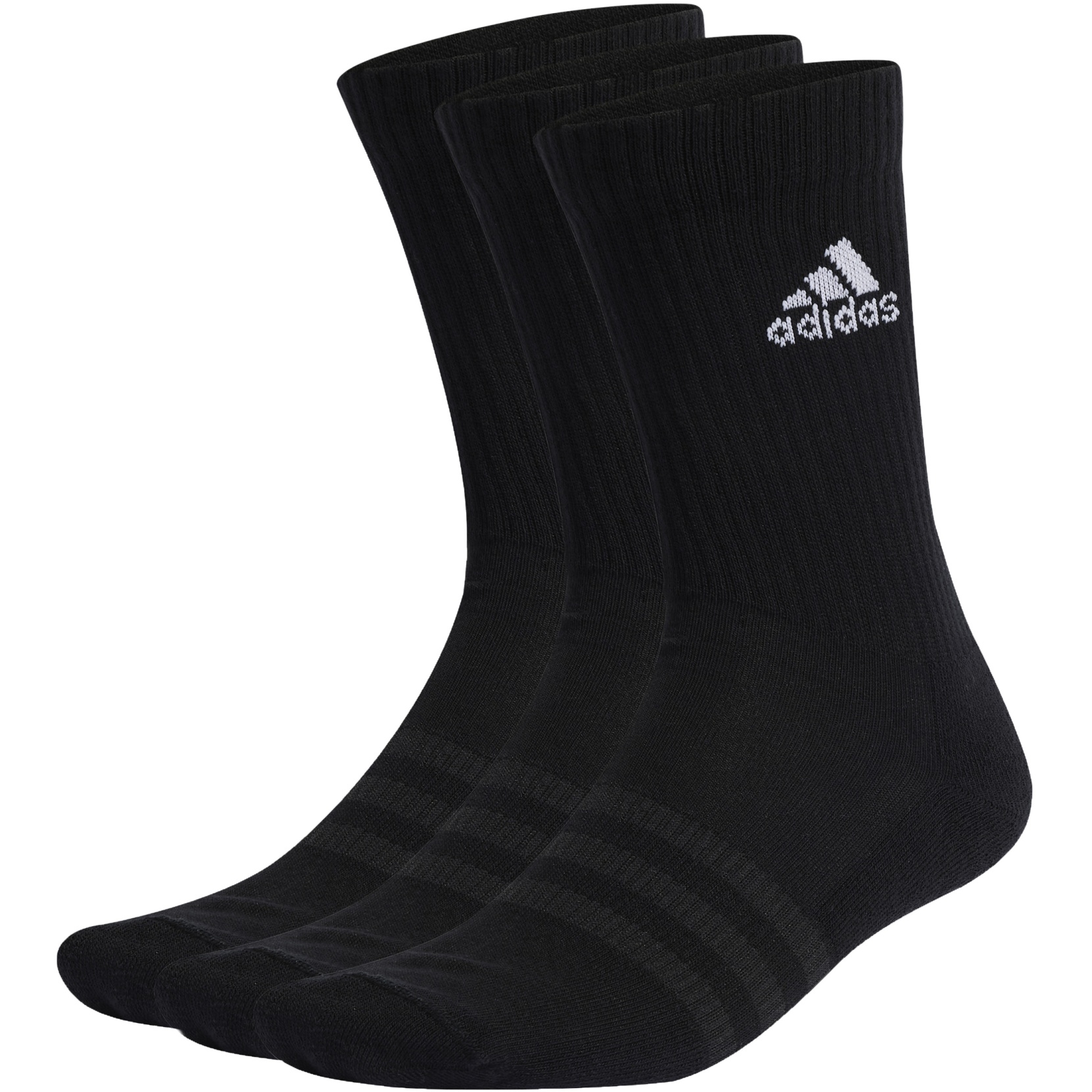 Produktbild von adidas Cushioned Crew Socken - 3 Paar - schwarz/weiß IC1310