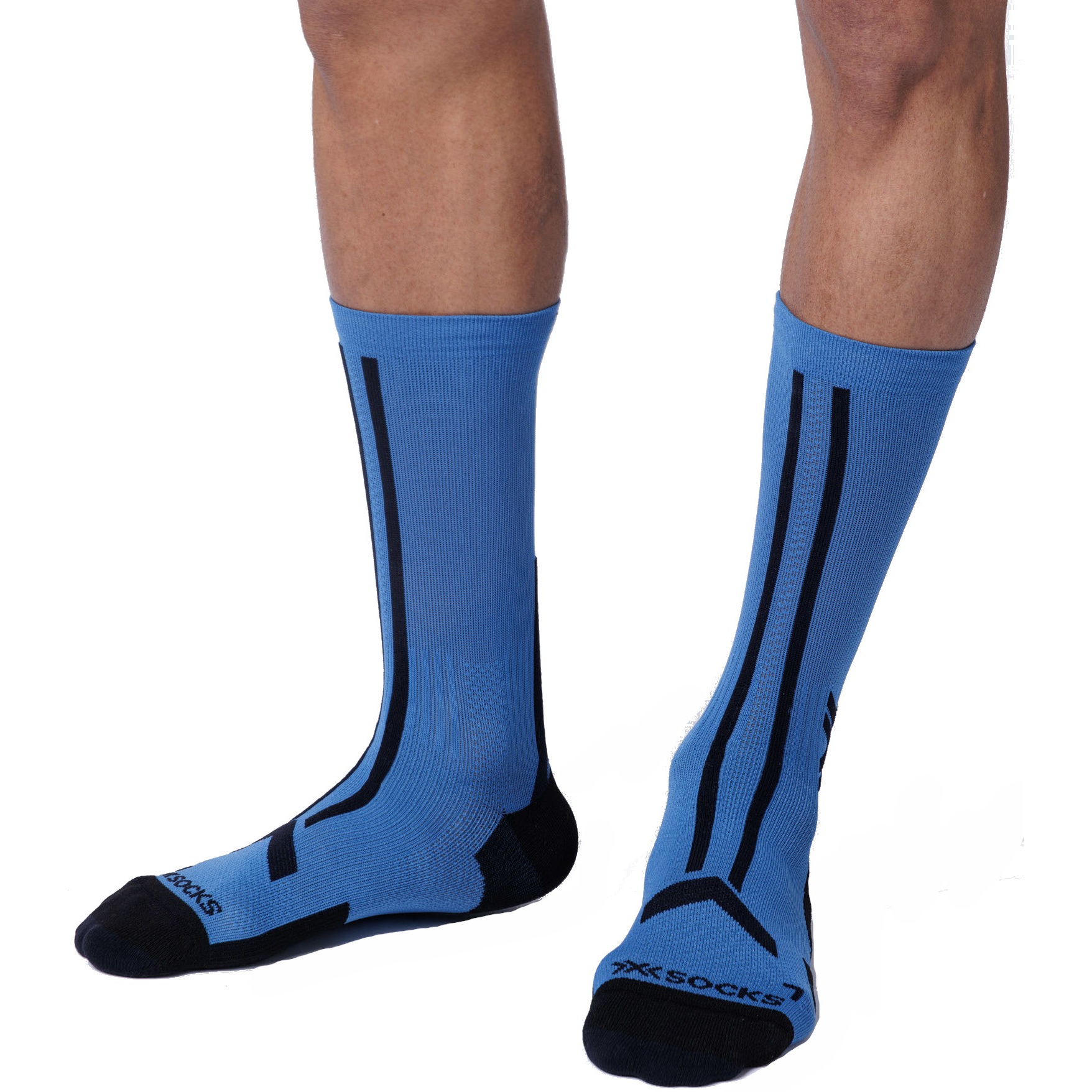Image de X-Socks Chaussettes Homme - Trailrun Discover Crew - mineral blue/x black